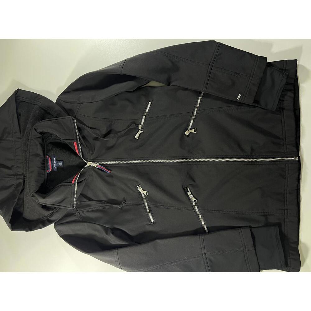 Tommy Hilfiger Black Hooded Softshell Jacket S